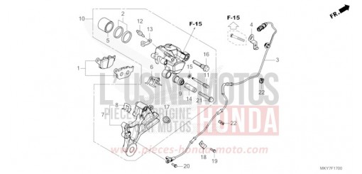 ETRIER DE FREIN ARRIERE CBR650RACT de 2026